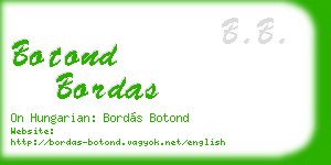 botond bordas business card